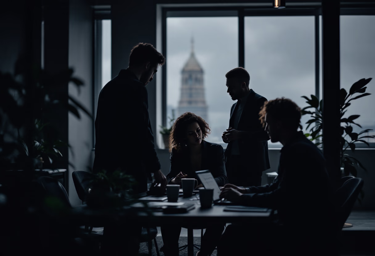 image of team discussion (for a hr tech)